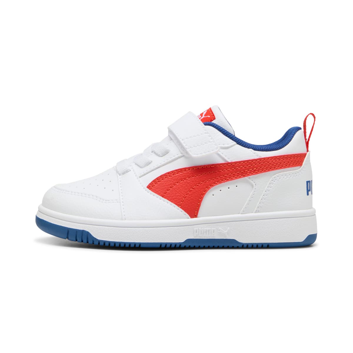 PUMA Rebound V6 Lo sneakers, Blauw/Rood/Wit, Maat 34