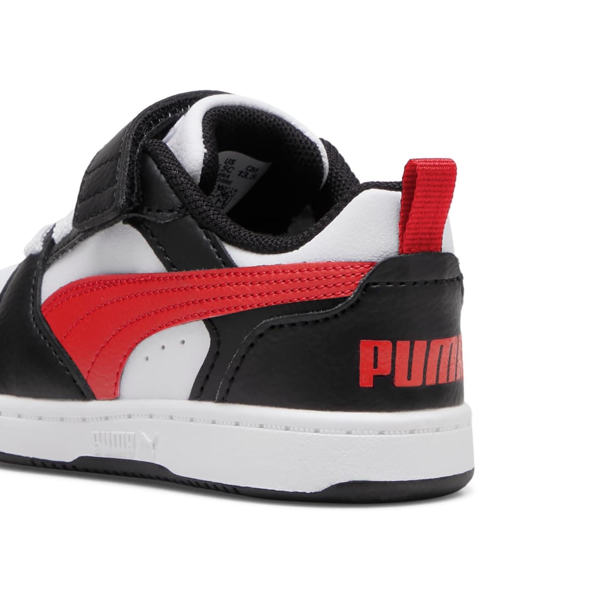 PUMA Rebound v6 Lo sneakers, Zwart/Rood/Wit, Maat 25 thumbnail 5