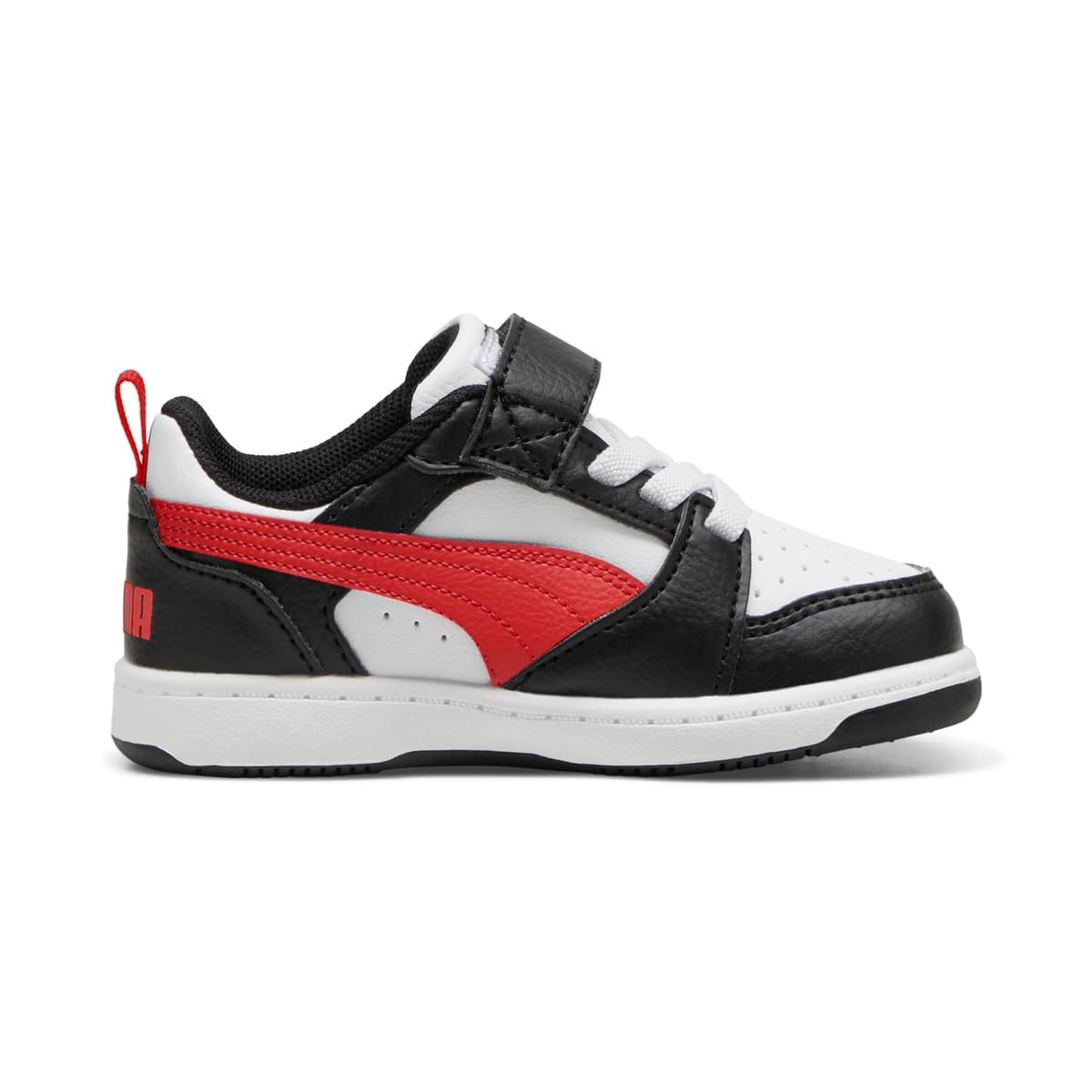 PUMA Rebound v6 Lo sneakers, Zwart/Rood/Wit, Maat 25 thumbnail 3