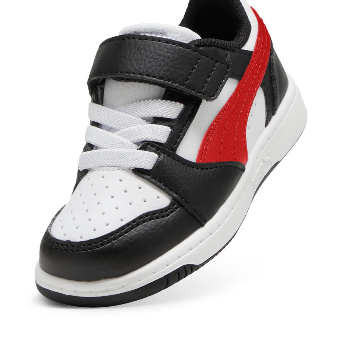 PUMA Rebound v6 Lo sneakers, Zwart/Rood/Wit, Maat 25 thumbnail 2