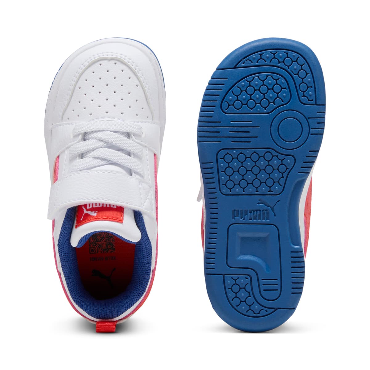 PUMA Rebound v6 Lo sneakers, Blauw/Rood/Wit, Maat 21 thumbnail 4