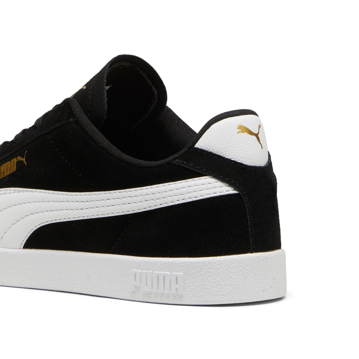 PUMA Club II Suede unisex sneakers, Zwart/Wit/Goud, Maat 40 thumbnail 5