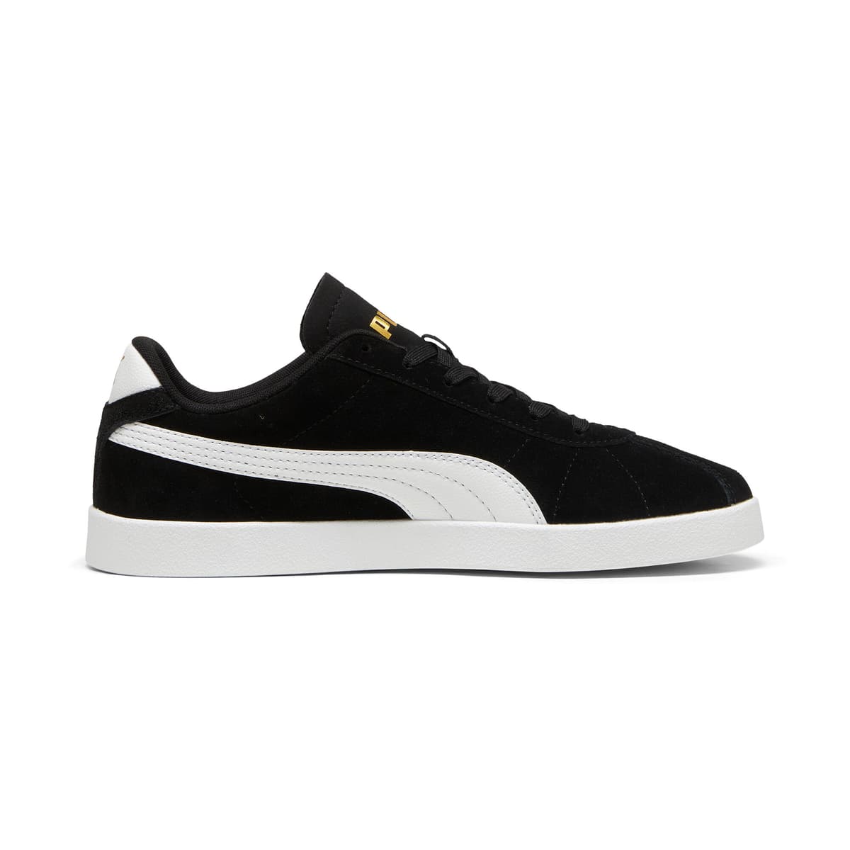 PUMA Club II Suede unisex sneakers, Zwart/Wit/Goud, Maat 40 thumbnail 3