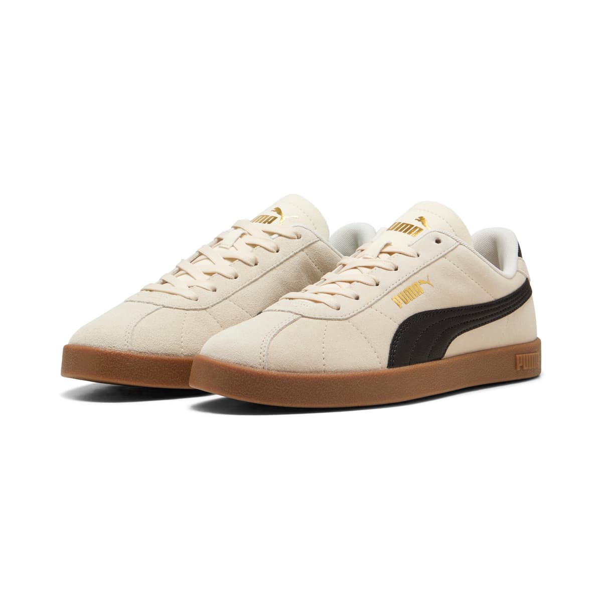 PUMA Club II Suede unisex sneakers, Zwart/Goud, Maat 45 thumbnail 6