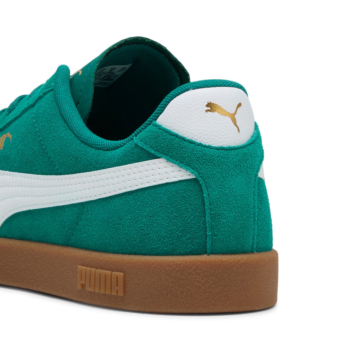PUMA Club II Suede unisex sneakers, Groen/Wit/Goud, Maat 44,5 thumbnail 5
