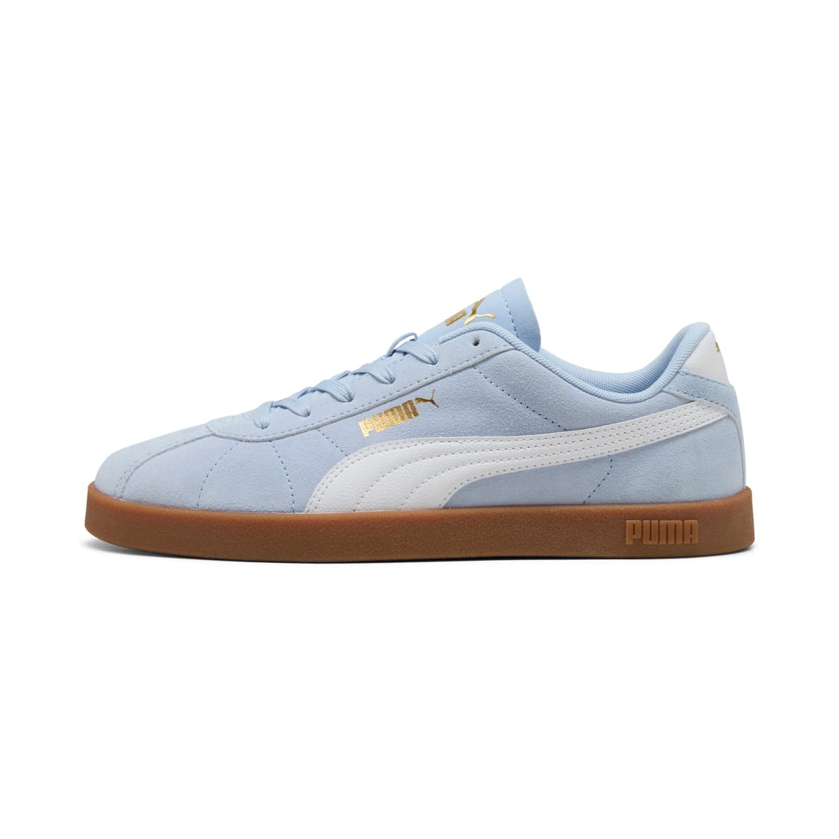 PUMA Club II Suede unisex sneakers, Wit/Goud, Maat 37,5