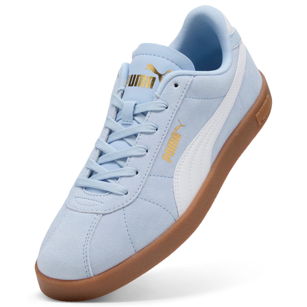 PUMA Club II Suede unisex sneakers, Wit/Goud, Maat 37,5 thumbnail 2