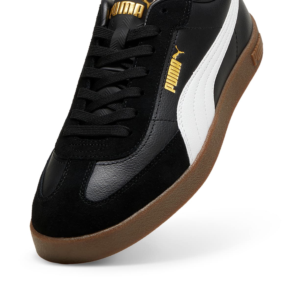 PUMA Club II Era unisex sneakers, Zwart/Wit/Goud, Maat 39 thumbnail 2