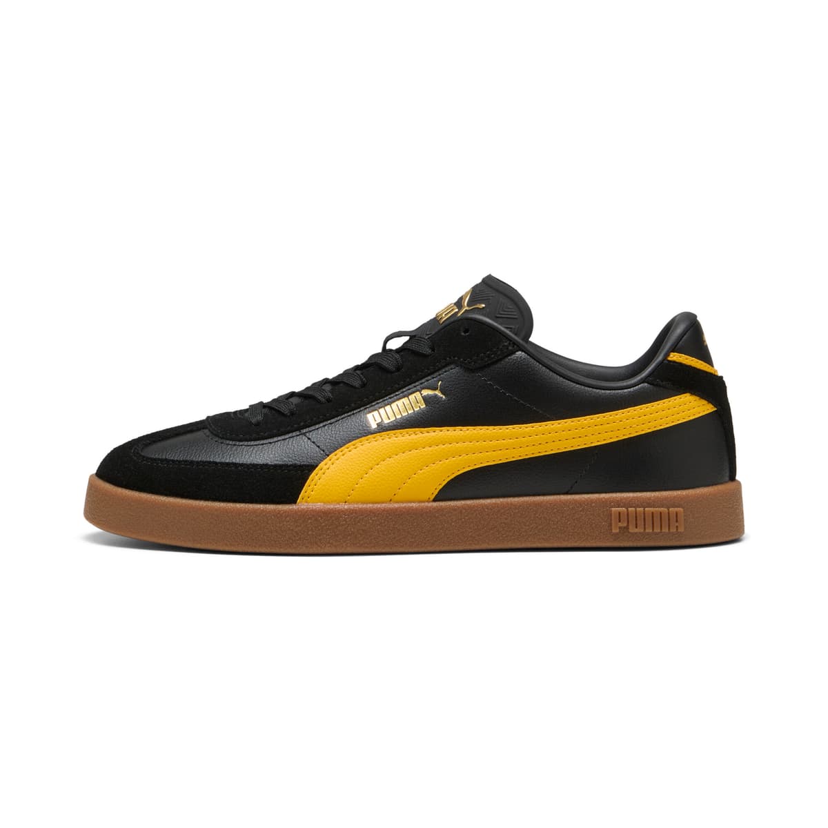 PUMA Club II Era unisex sneakers, Zwart/Geel, Maat 35,5