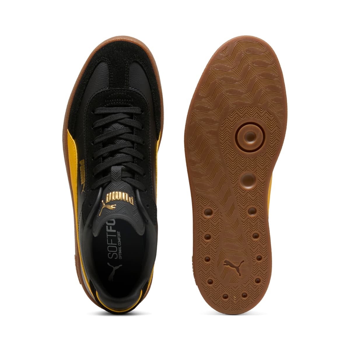 PUMA Club II Era unisex sneakers, Zwart/Geel, Maat 35,5 thumbnail 4