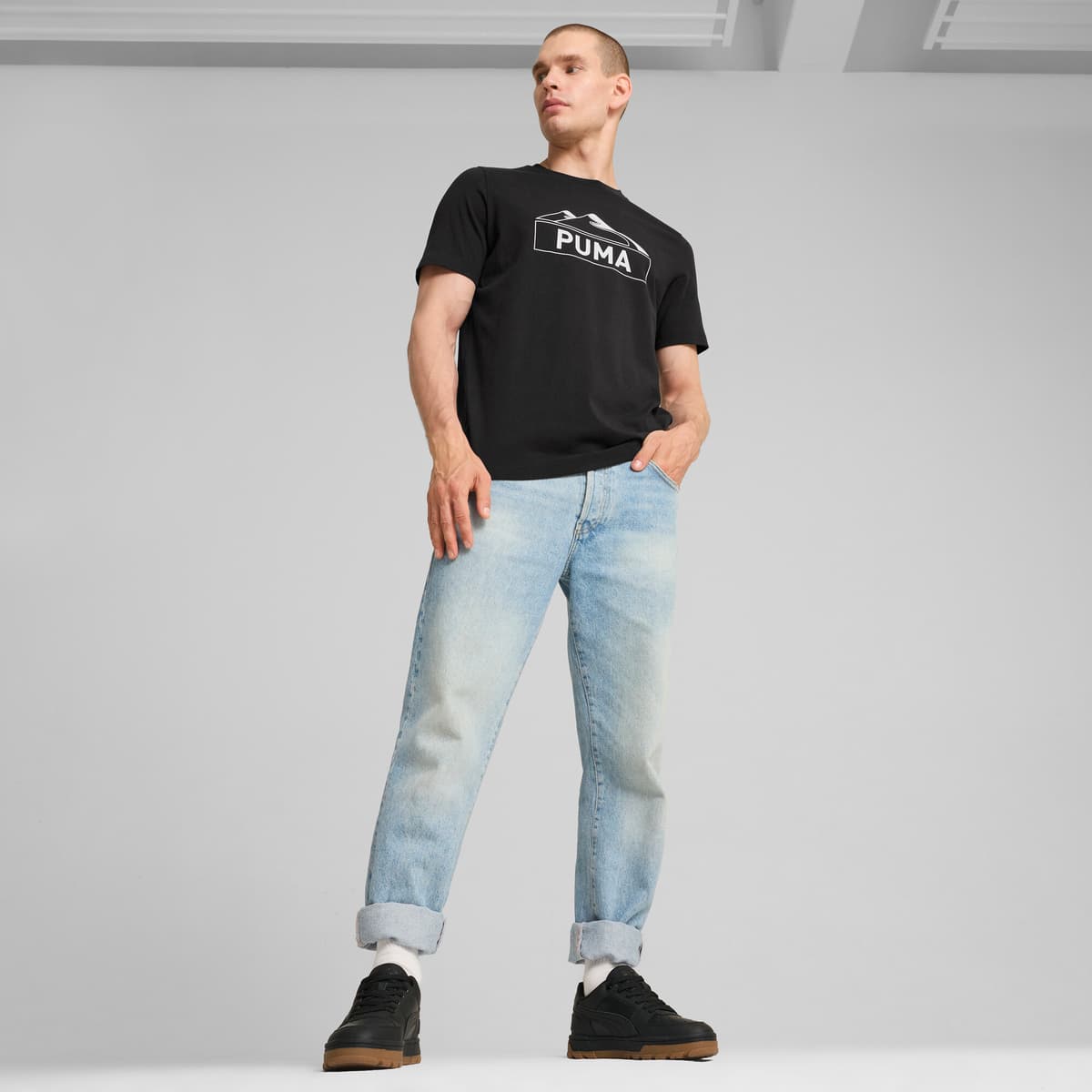 PUMA Caven 2.0 Abrupt unisex sneakers, Zwart/Wit, Maat 35,5 thumbnail 7