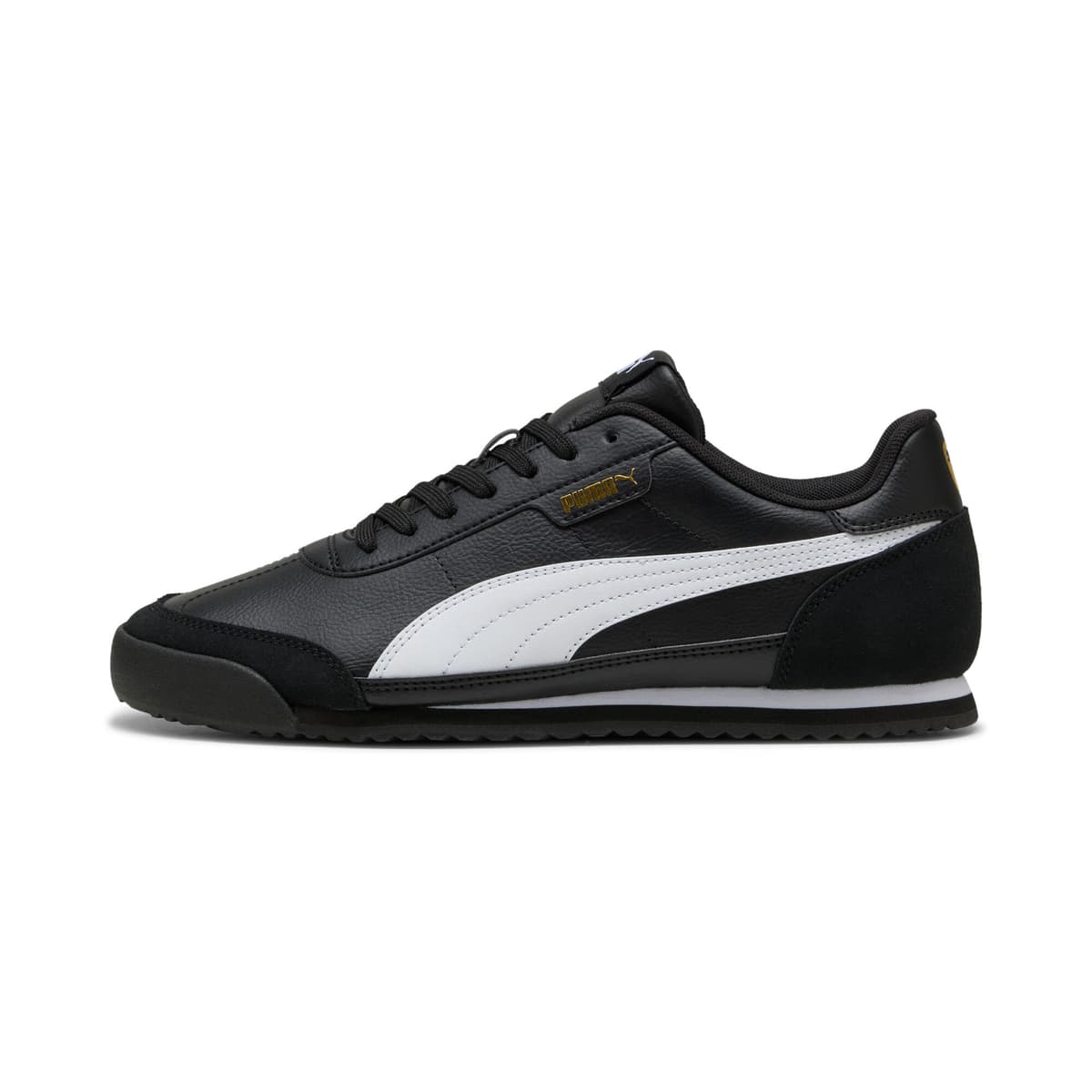 PUMA Turino II OG uniseks sneakers, Zwart/Wit/Goud, Maat 35,5