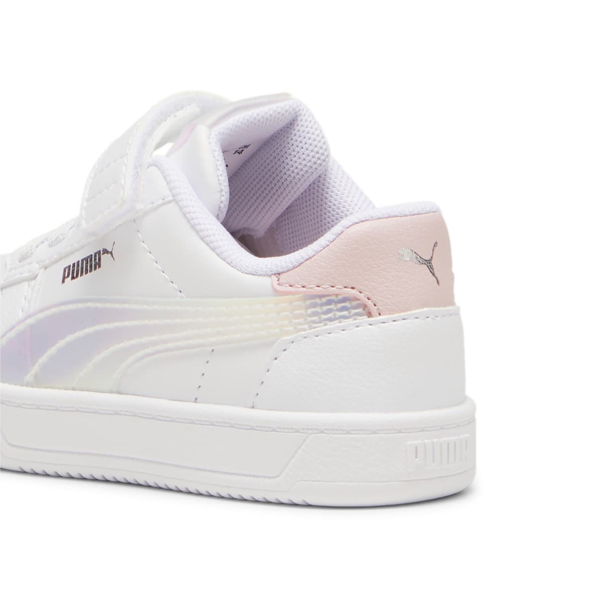 PUMA Caven 2.0 Holo sneakers voor Dames, Wit/Zilver, Maat 24 thumbnail 5