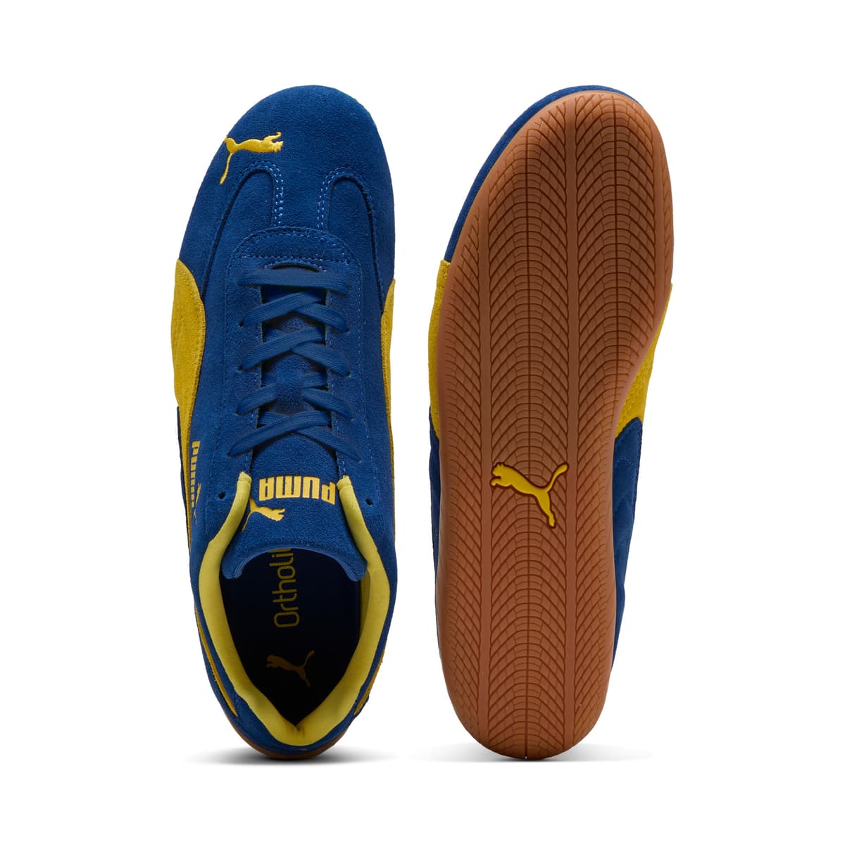 PUMA Speedcat OG uniseks sneakers, Blauw/Geel, Maat 41 thumbnail 4