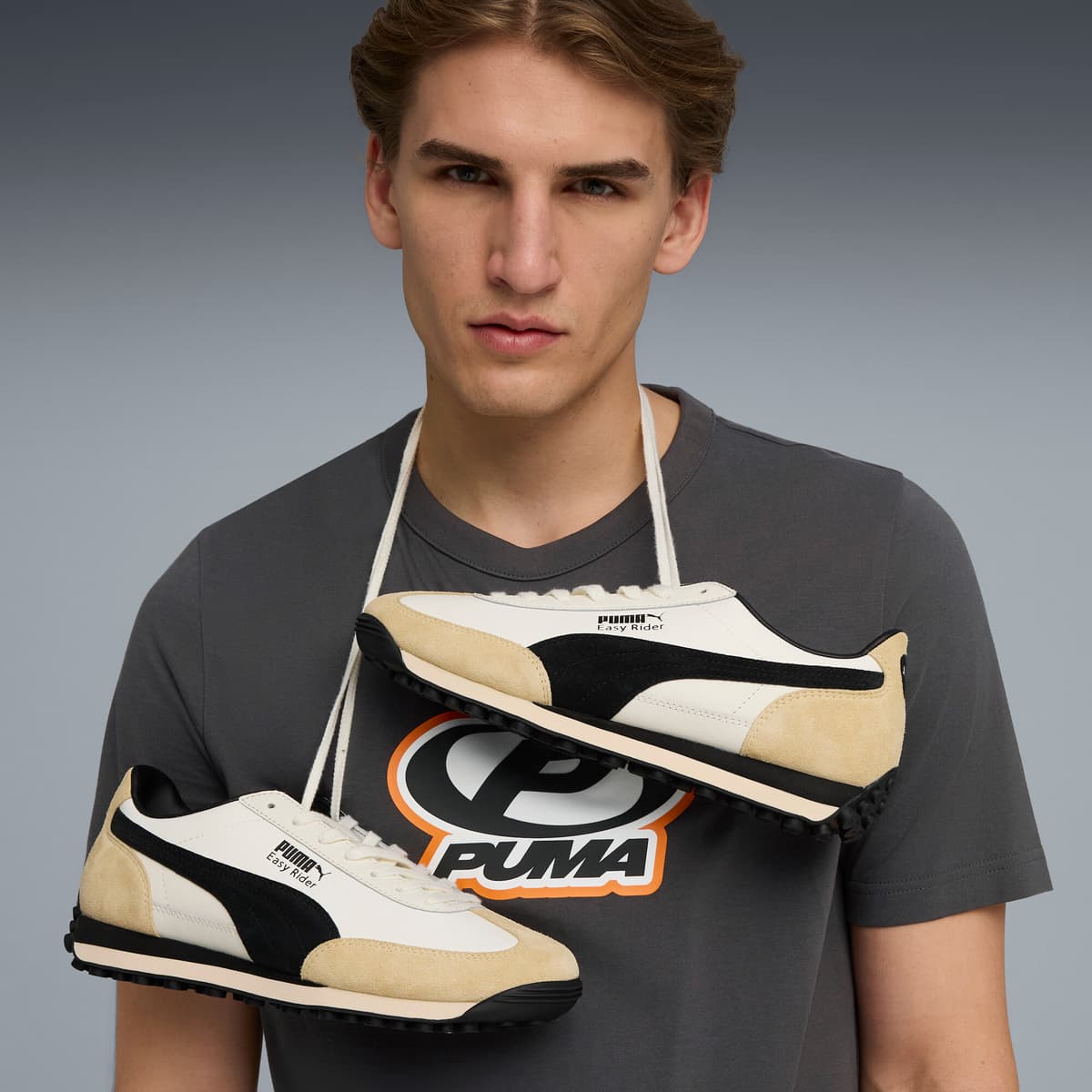 PUMA Easy Rider Mix sneakers unisex, Zwart/Wit, Maat 44,5 thumbnail 8