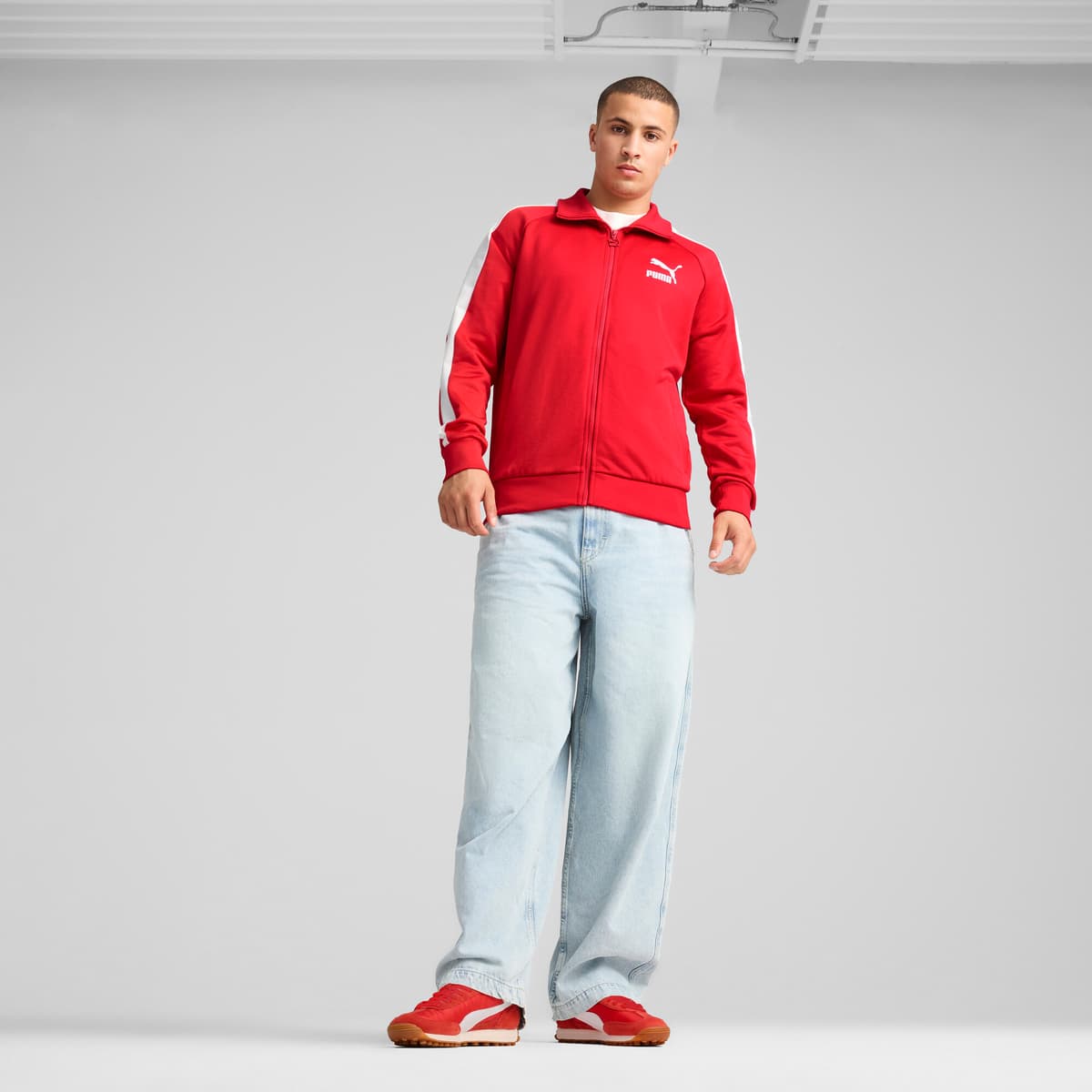 PUMA Easy Rider Vintage uniseks sneakers, Rood/Wit, Maat 36 thumbnail 7