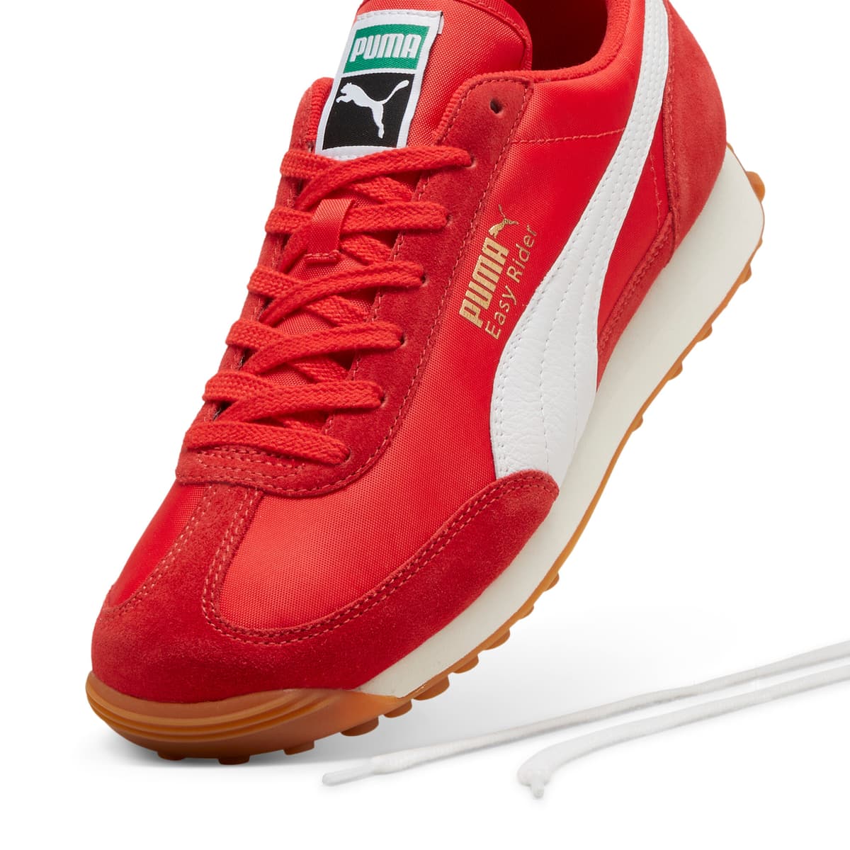 PUMA Easy Rider Vintage uniseks sneakers, Rood/Wit, Maat 36 thumbnail 2