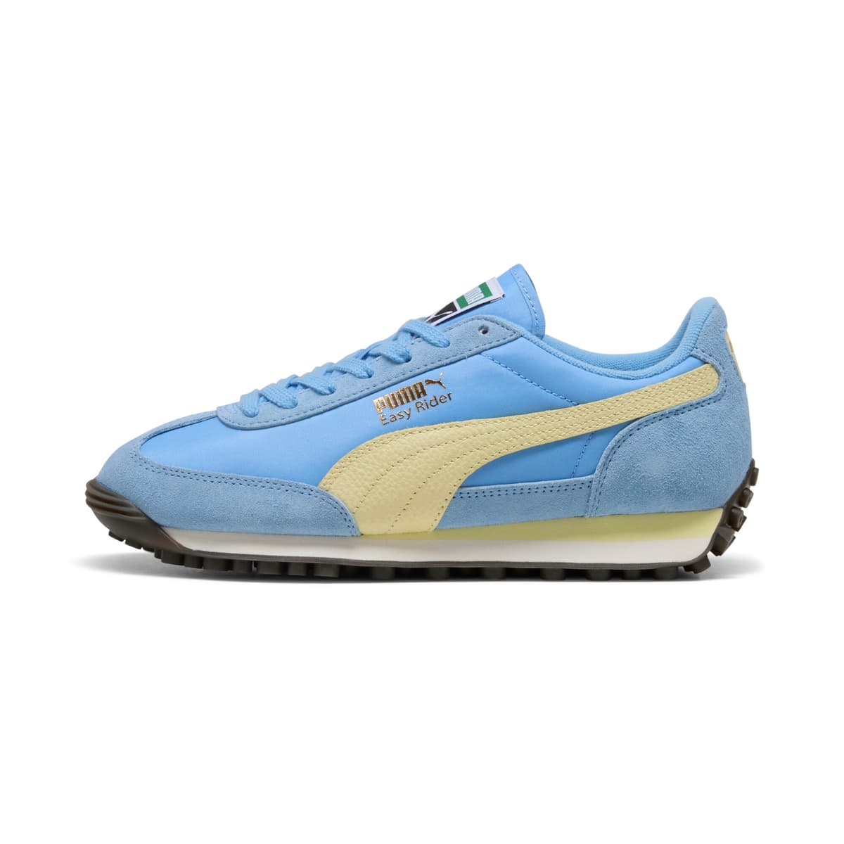 PUMA Easy Rider Vintage uniseks sneakers, Blauw/Goud, Maat 35,5