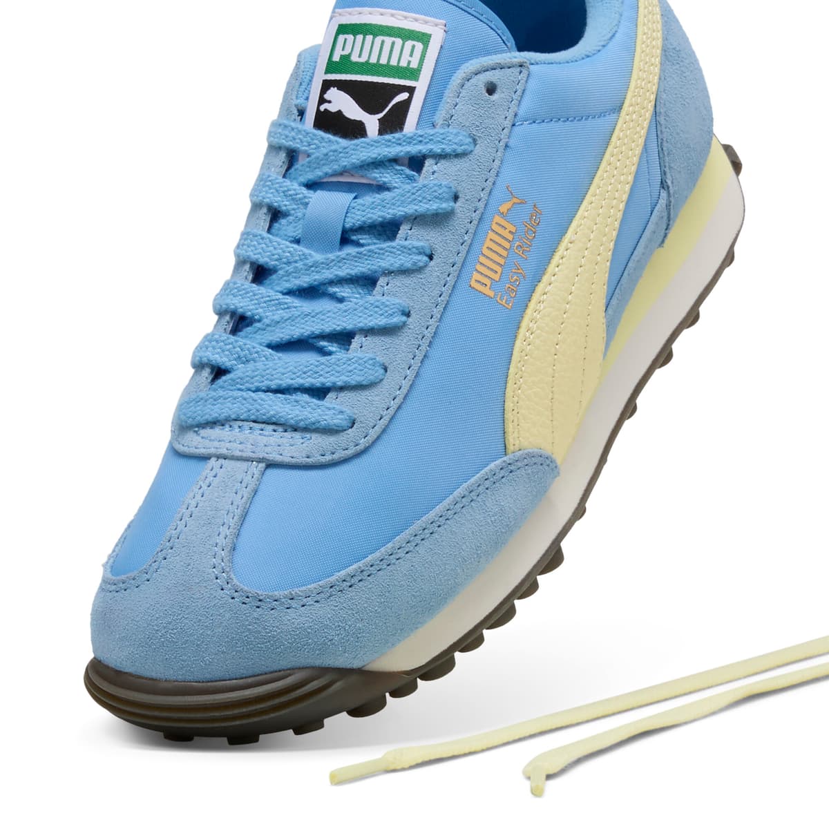 PUMA Easy Rider Vintage uniseks sneakers, Blauw/Goud, Maat 35,5 thumbnail 2