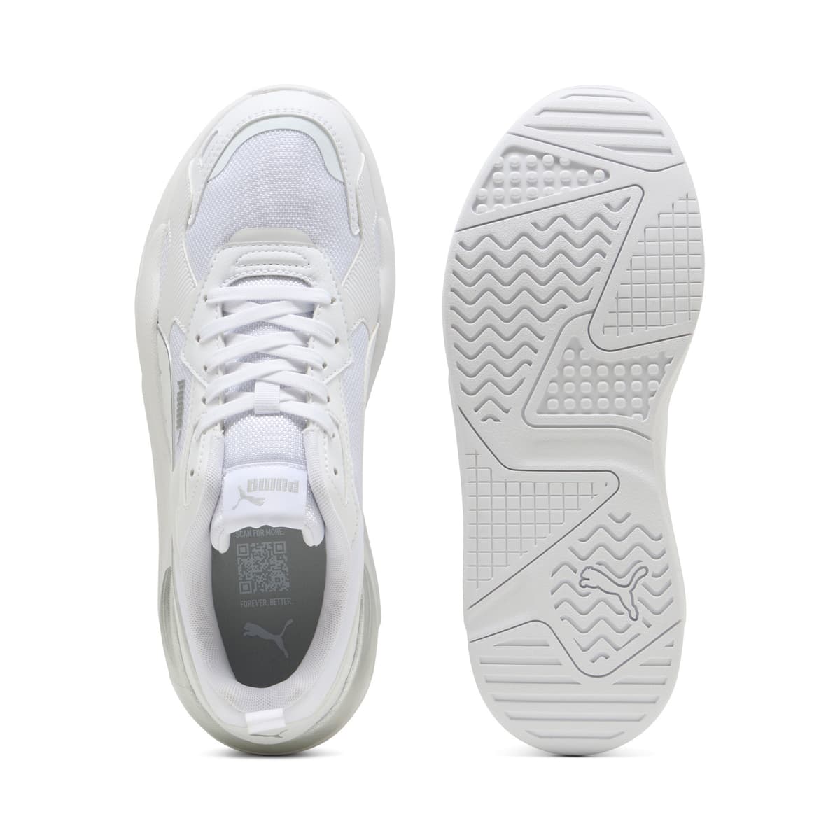 PUMA X-Ray 3 sneakers uniseks, Wit/Zilver, Maat 36 thumbnail 4