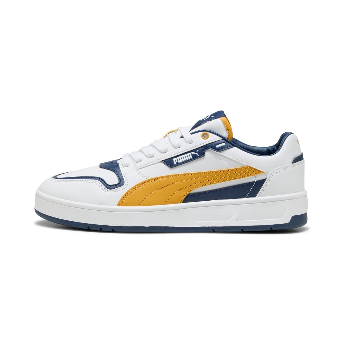 PUMA Court Classic Street sneakers unisex, Blauw/Wit/Goud, Maat 37,5