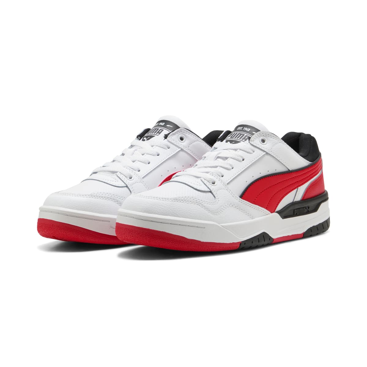 PUMA Rebound Retro sneakers unisex, Zwart/Rood/Wit, Maat 44,5 thumbnail 6