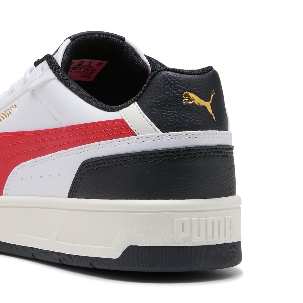 PUMA Court Classico sneakers unisex, Zwart/Rood/Wit, Maat 43 thumbnail 5