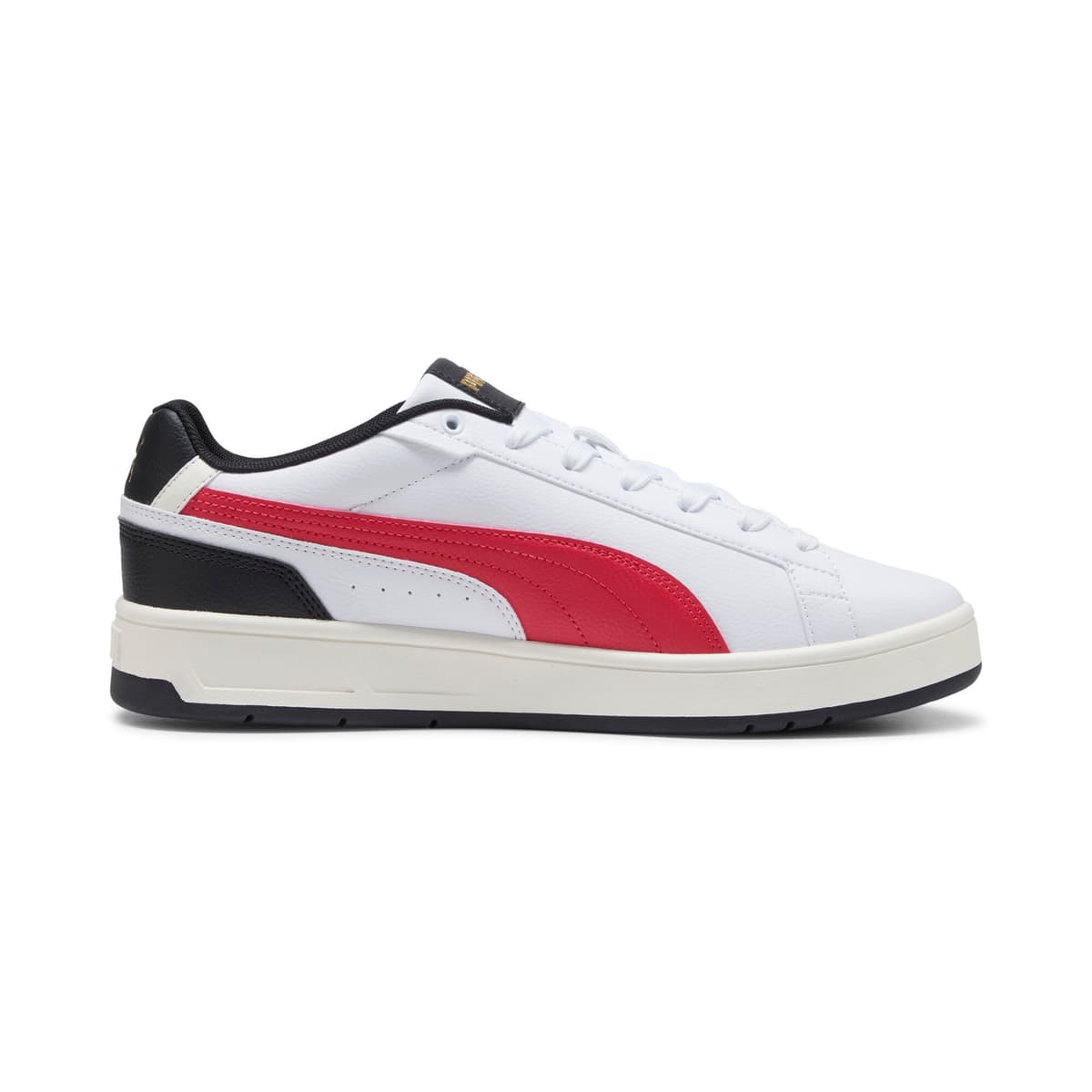 PUMA Court Classico sneakers unisex, Zwart/Rood/Wit, Maat 43 thumbnail 3