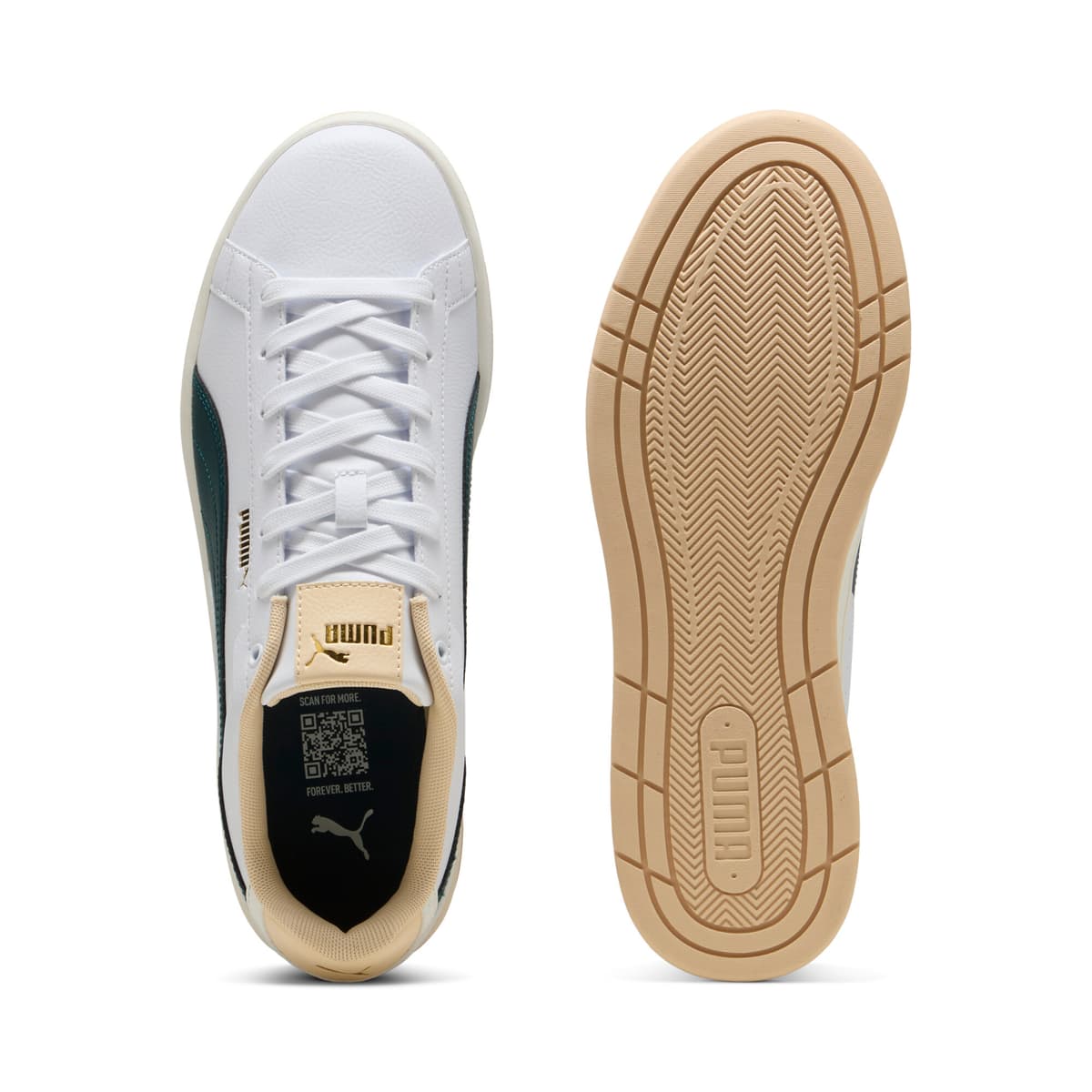 PUMA Court Classico sneakers unisex, Groen/Wit, Maat 41 thumbnail 4