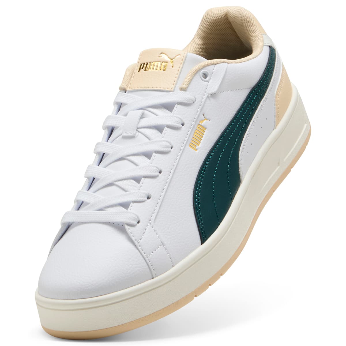 PUMA Court Classico sneakers unisex, Groen/Wit, Maat 41 thumbnail 2