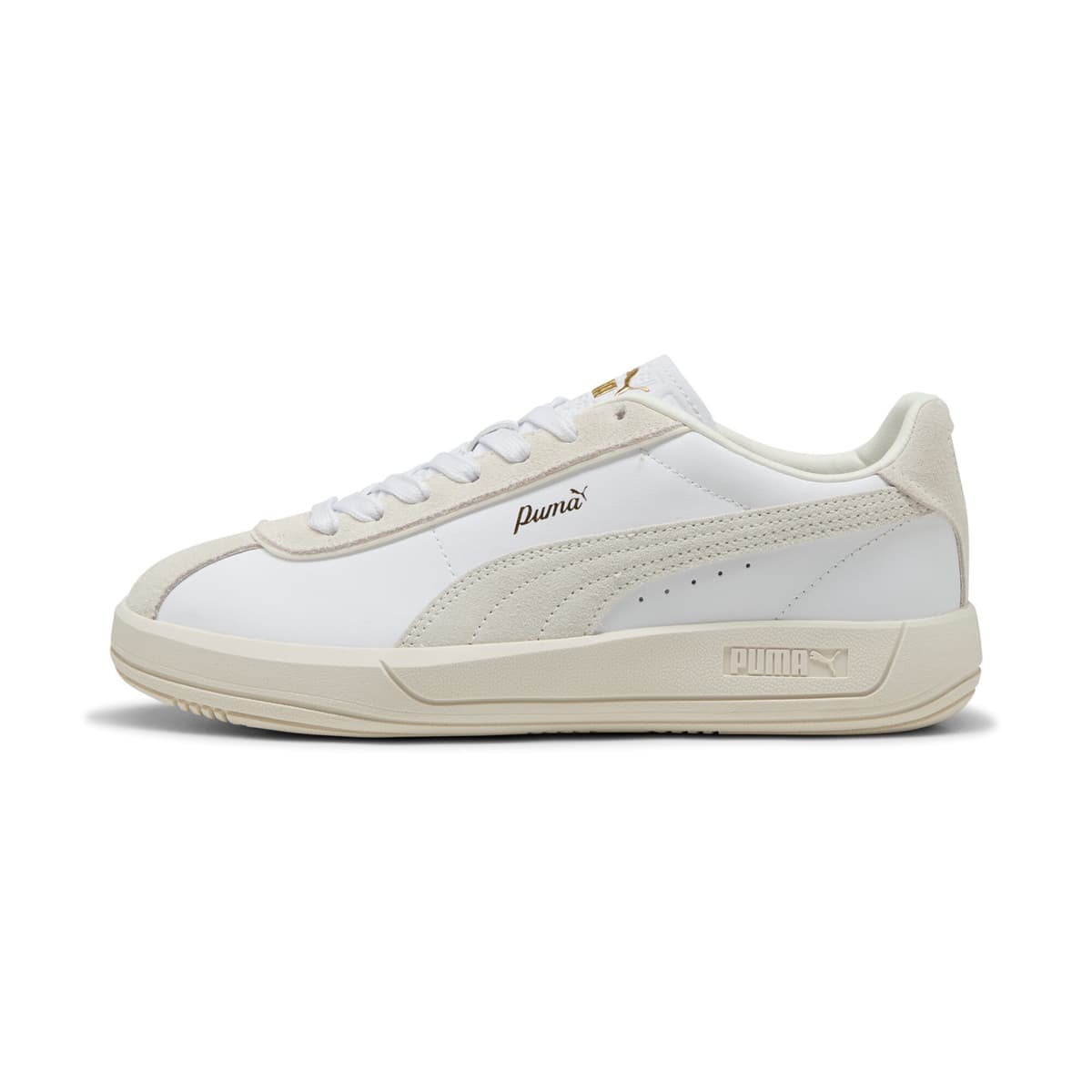 PUMA Club Klassika sneakers voor Dames, Wit/Goud, Maat 40