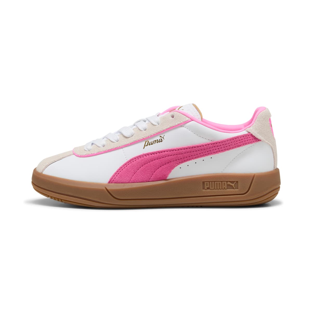 PUMA Club Klassika sneakers voor Dames, Roze/Grijs/Wit, Maat 37