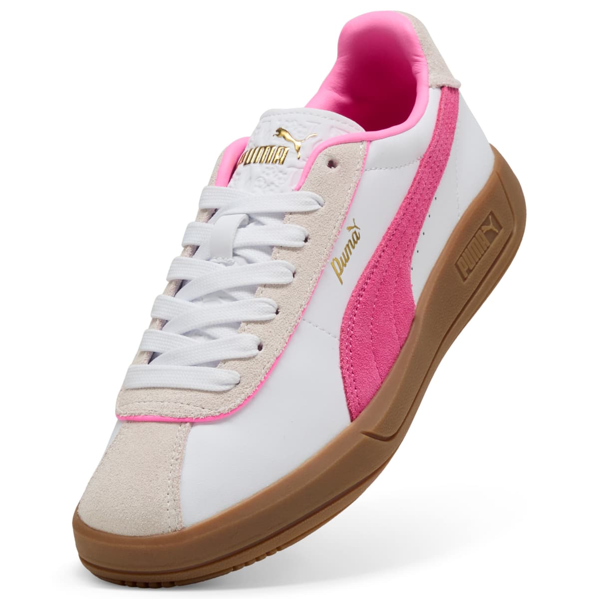 PUMA Club Klassika sneakers voor Dames, Roze/Grijs/Wit, Maat 37 thumbnail 2