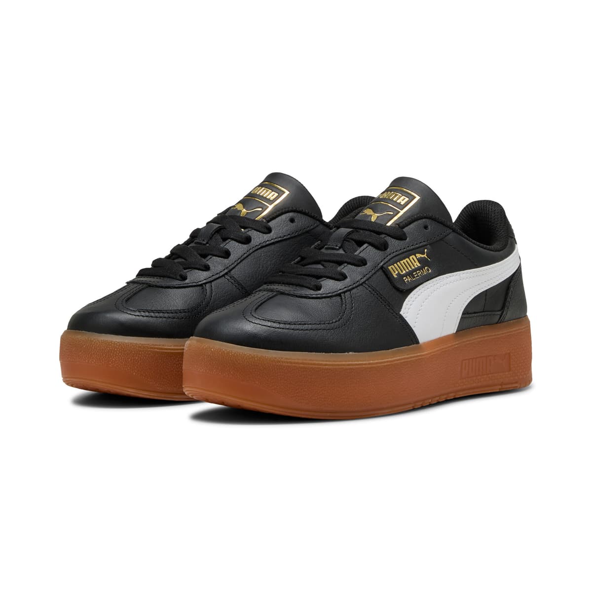 PUMA Palermo Elevata leren sneakers voor Dames, Zwart, Maat 42 thumbnail 6