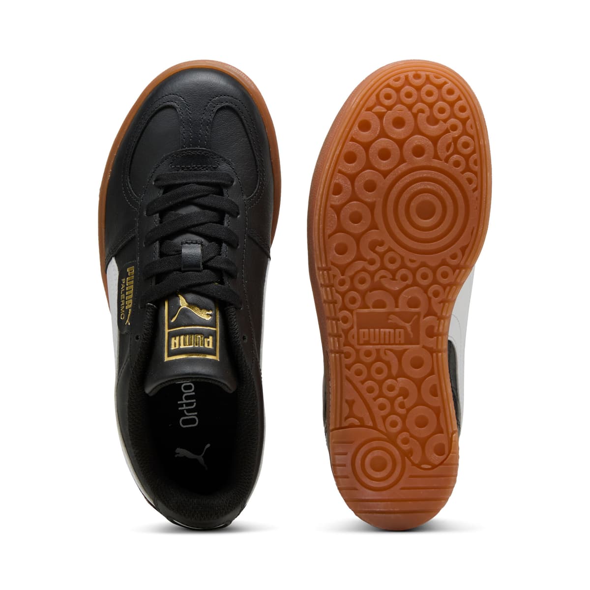 PUMA Palermo Elevata leren sneakers voor Dames, Zwart, Maat 42 thumbnail 4