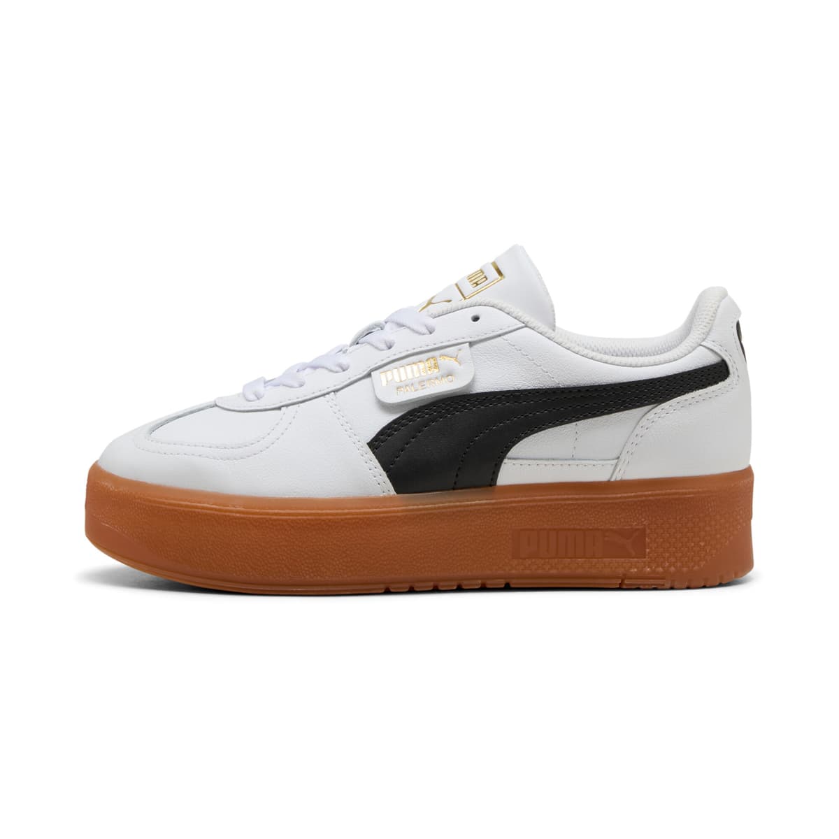 PUMA Palermo Elevata leren sneakers voor Dames, Wit, Maat 37,5