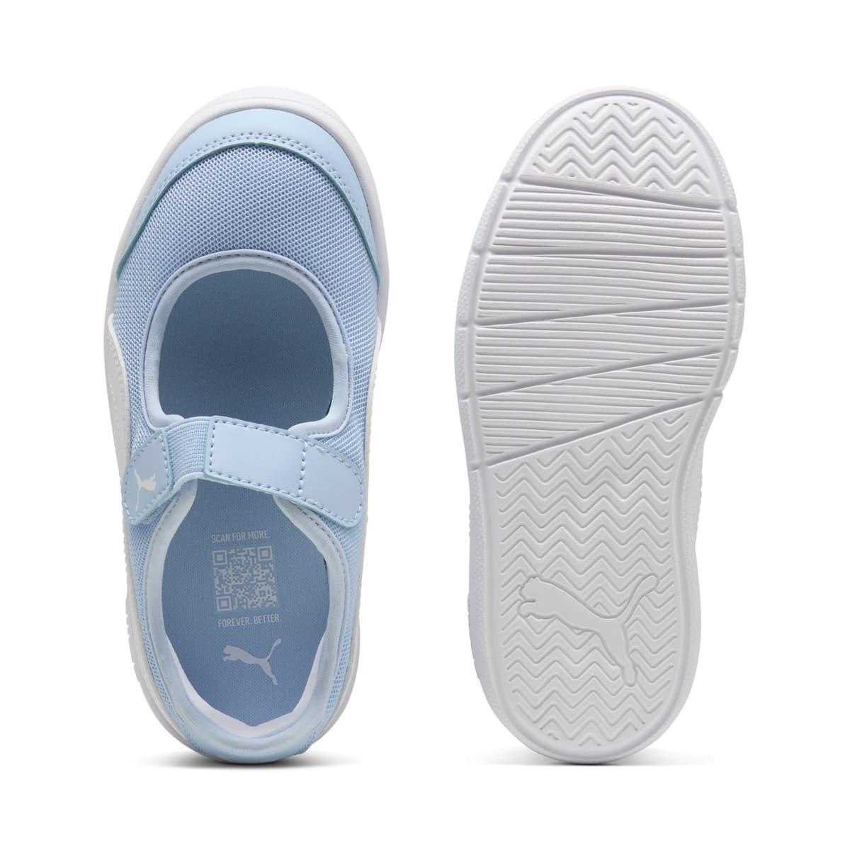 PUMA Courtflex v3 Lina V sneakers voor Dames, Wit, Maat 32,5 thumbnail 4