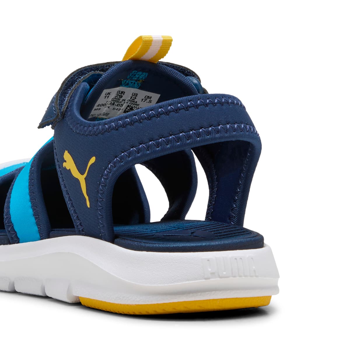 PUMA Fun Racer sandalen, Blauw/Geel, Maat 34,5 thumbnail 5