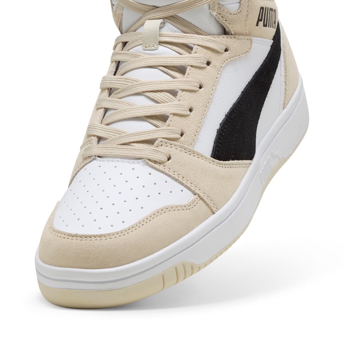 PUMA Rebound v6 SD sneakers unisex, Zwart/Wit, Maat 42,5 thumbnail 2