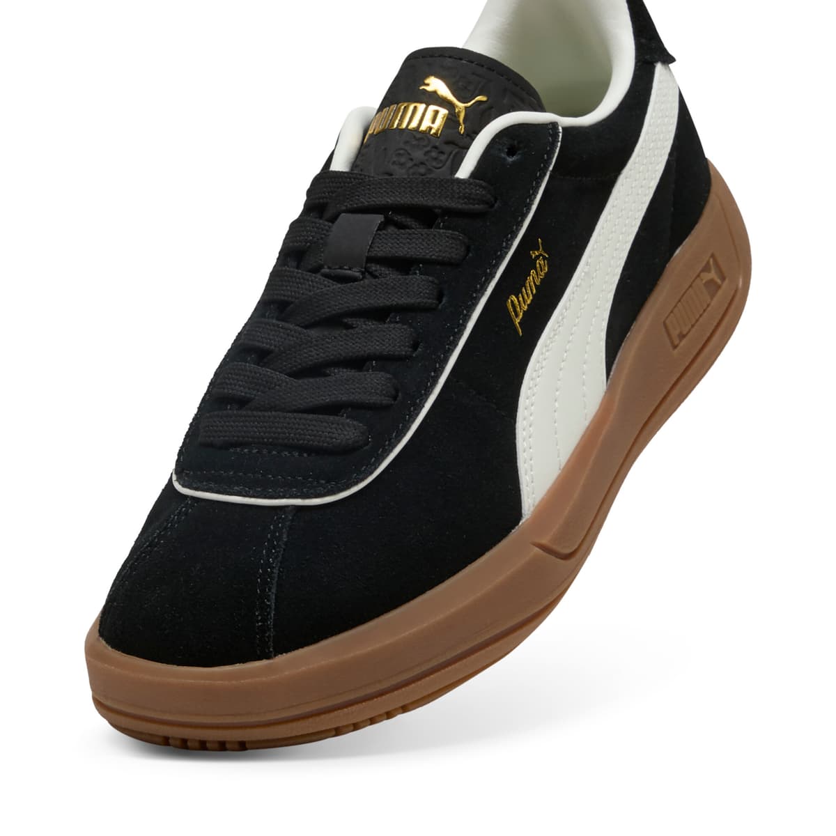 PUMA Club Klassika Suede sneakers voor Dames, Zwart/Wit, Maat 38,5 thumbnail 2