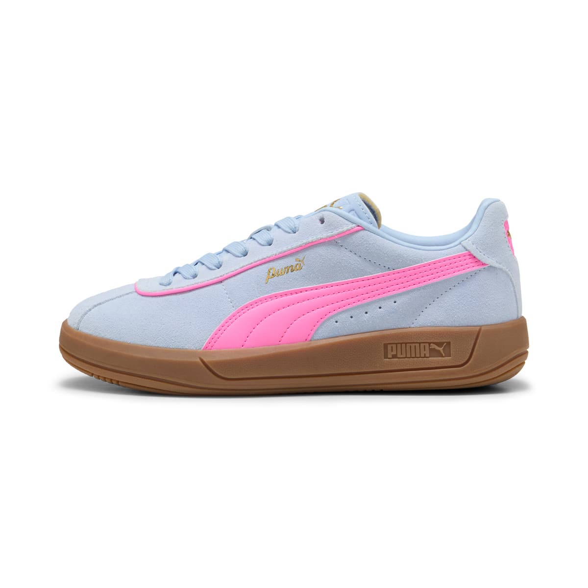 PUMA Club Klassika Suede sneakers voor Dames, Roze/Goud, Maat 37