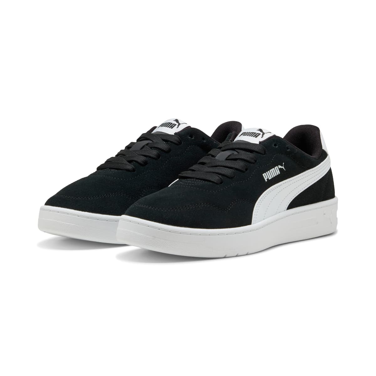 PUMA Court Lally Suede sneakers voor Dames, Zwart/Wit, Maat 40,5 thumbnail 6