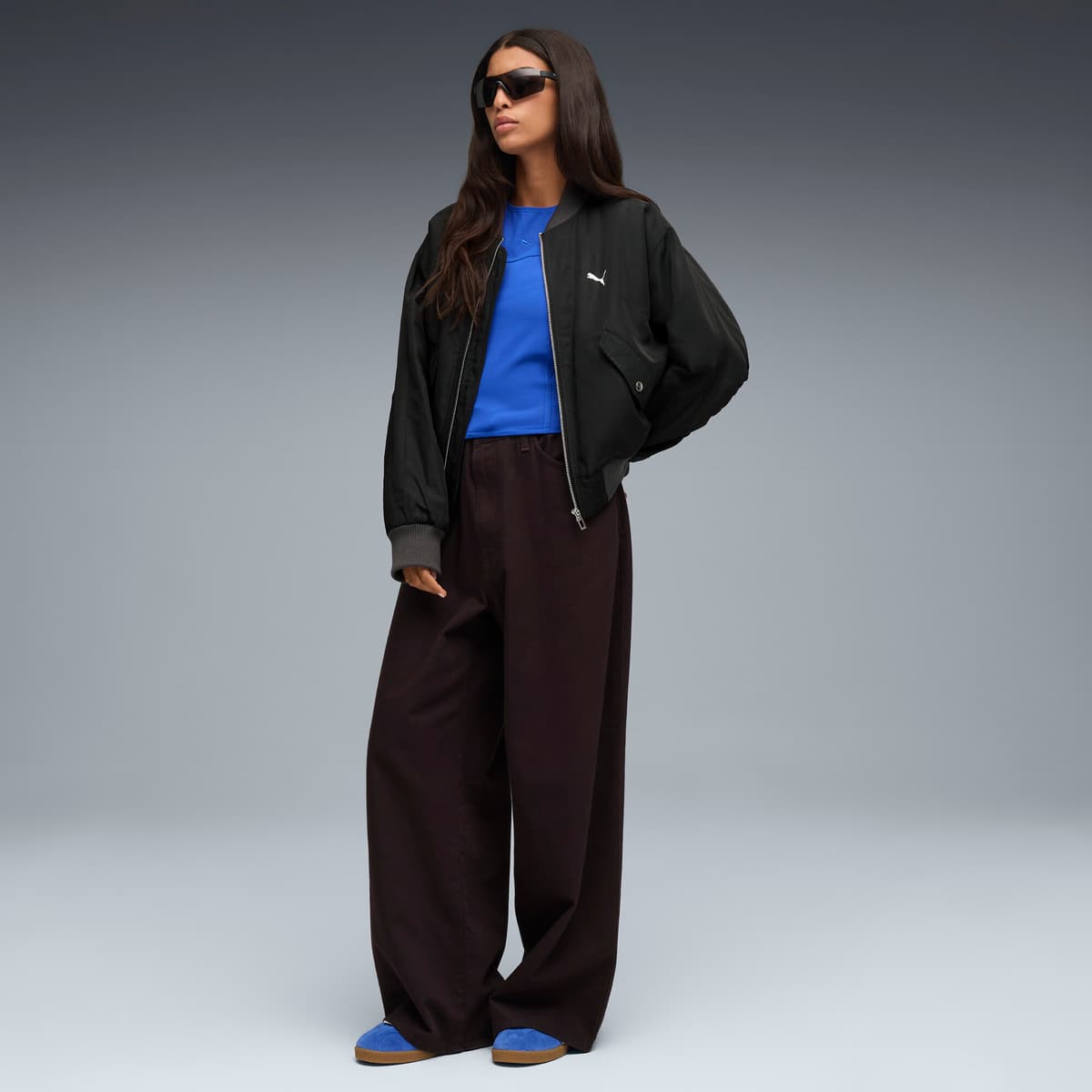 PUMA Brasil uniseks sneakers, Blauw/Wit, Maat 43 thumbnail 7