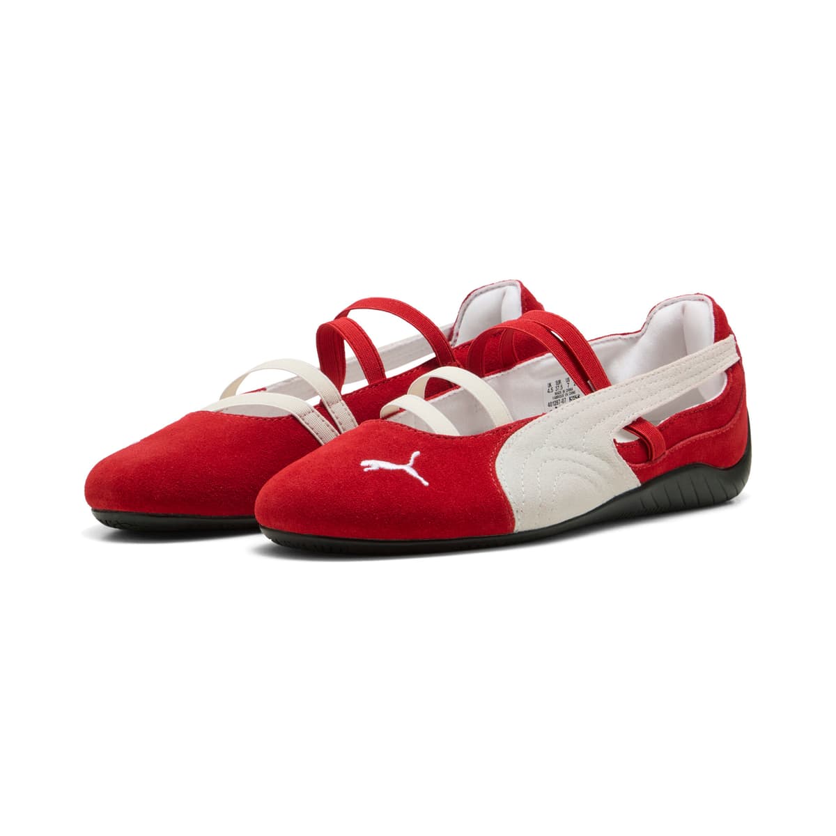 PUMA Speedcat Suede ballerina's voor Dames, Zwart/Rood/Wit, Maat 38 thumbnail 6