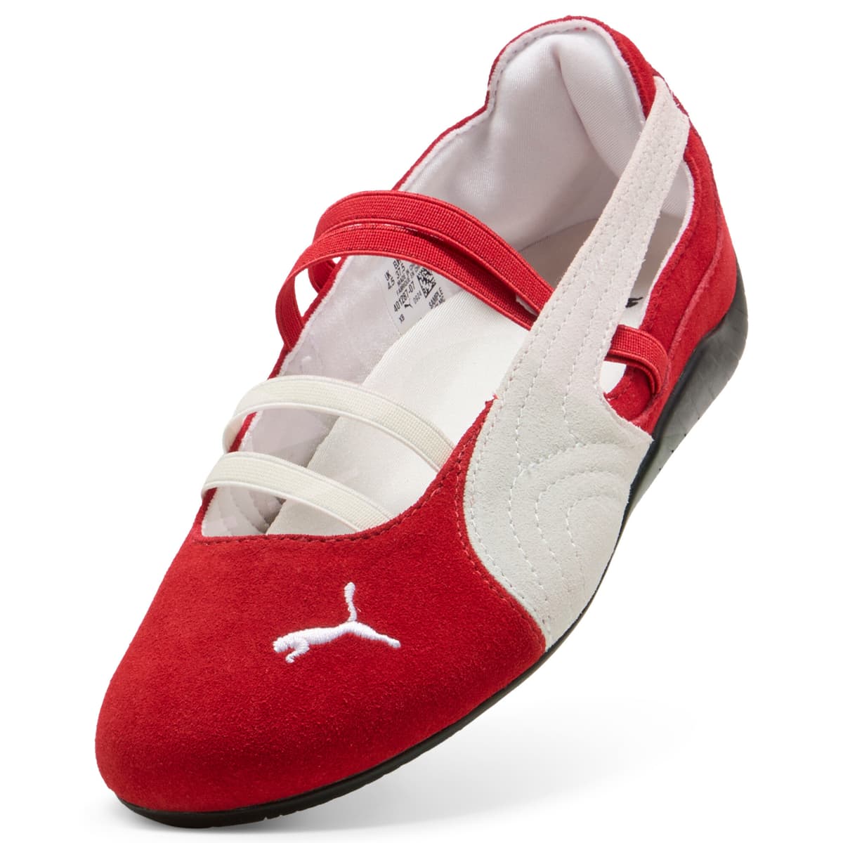 PUMA Speedcat Suede ballerina's voor Dames, Zwart/Rood/Wit, Maat 38 thumbnail 2