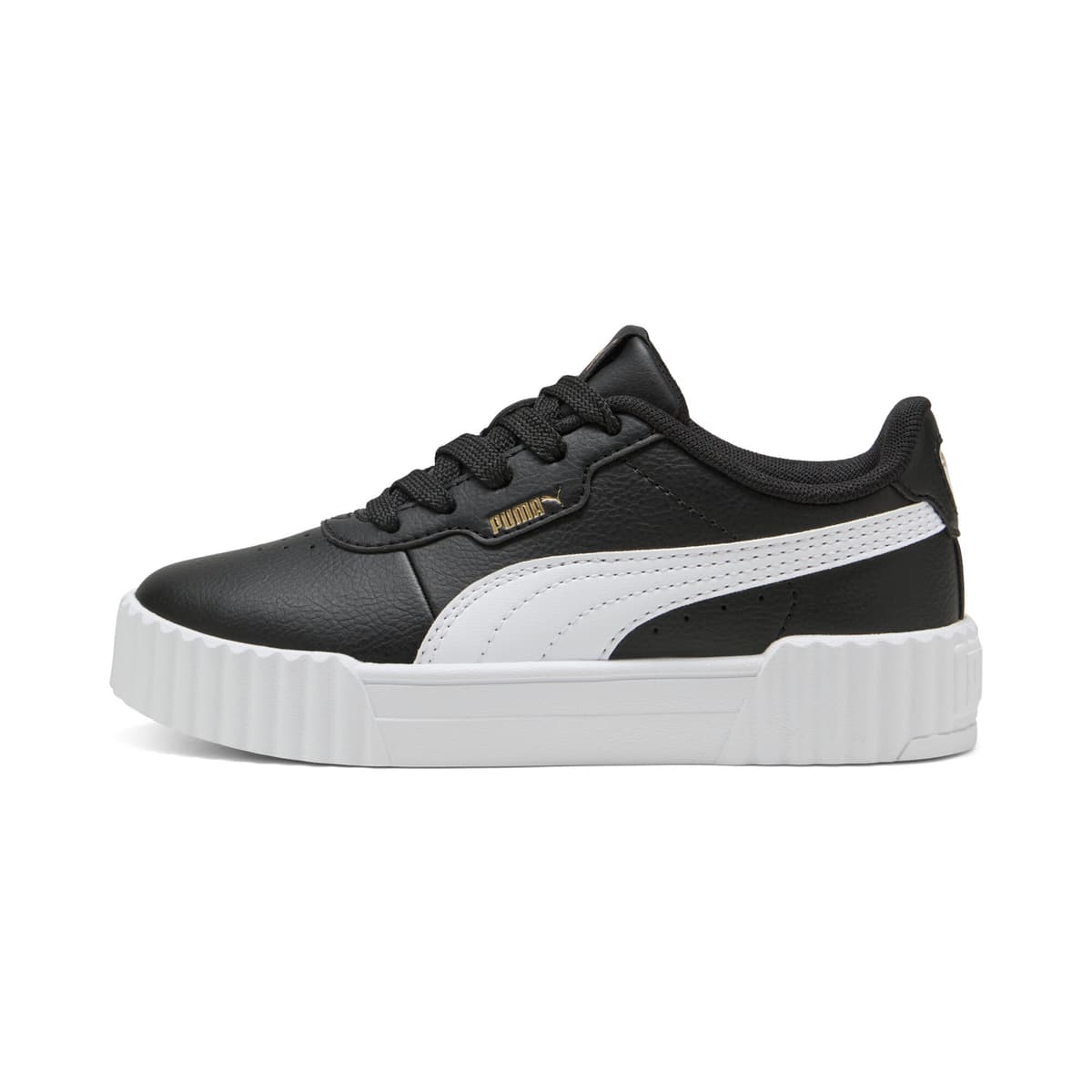 PUMA Carina 3.0 sneakers voor Dames, Zwart/Wit/Goud, Maat 30