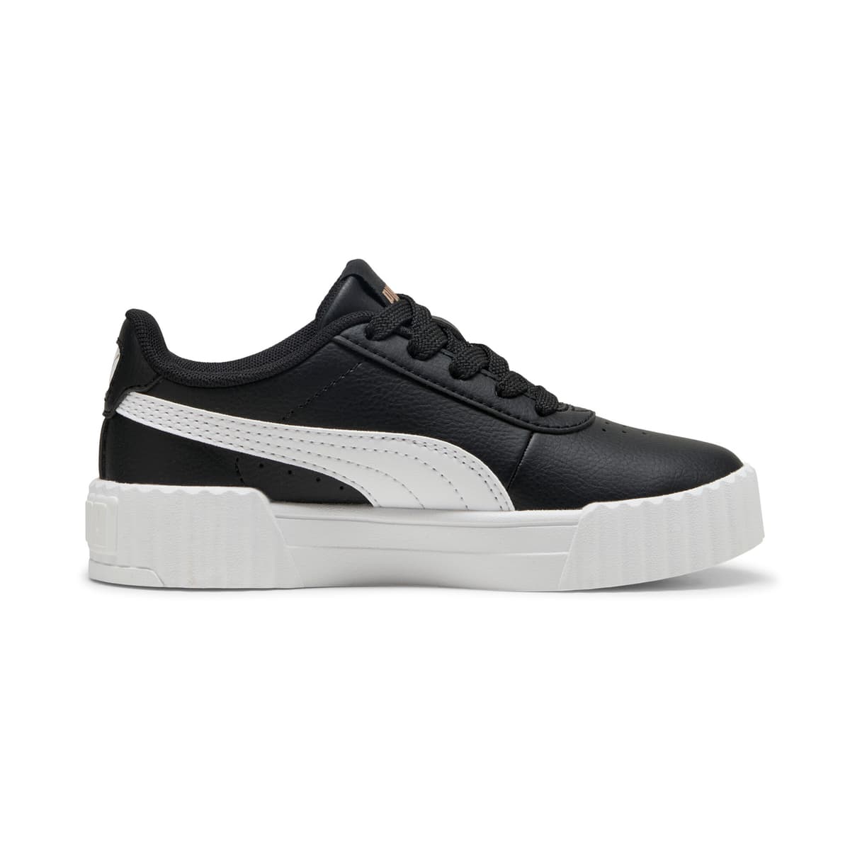 PUMA Carina 3.0 sneakers voor Dames, Zwart/Wit/Goud, Maat 30 thumbnail 3