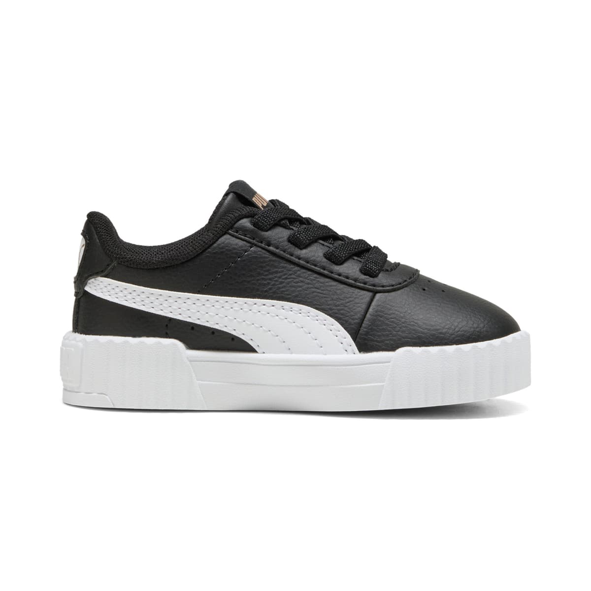 PUMA Carina 3.0 Holo sneakers voor Dames, Zwart/Wit/Goud, Maat 23 thumbnail 3