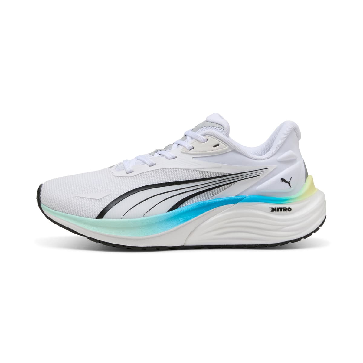 PUMA Electrify NITROâ¢ 4 hardloopschoenen, Blauw/Wit, Maat 38,5