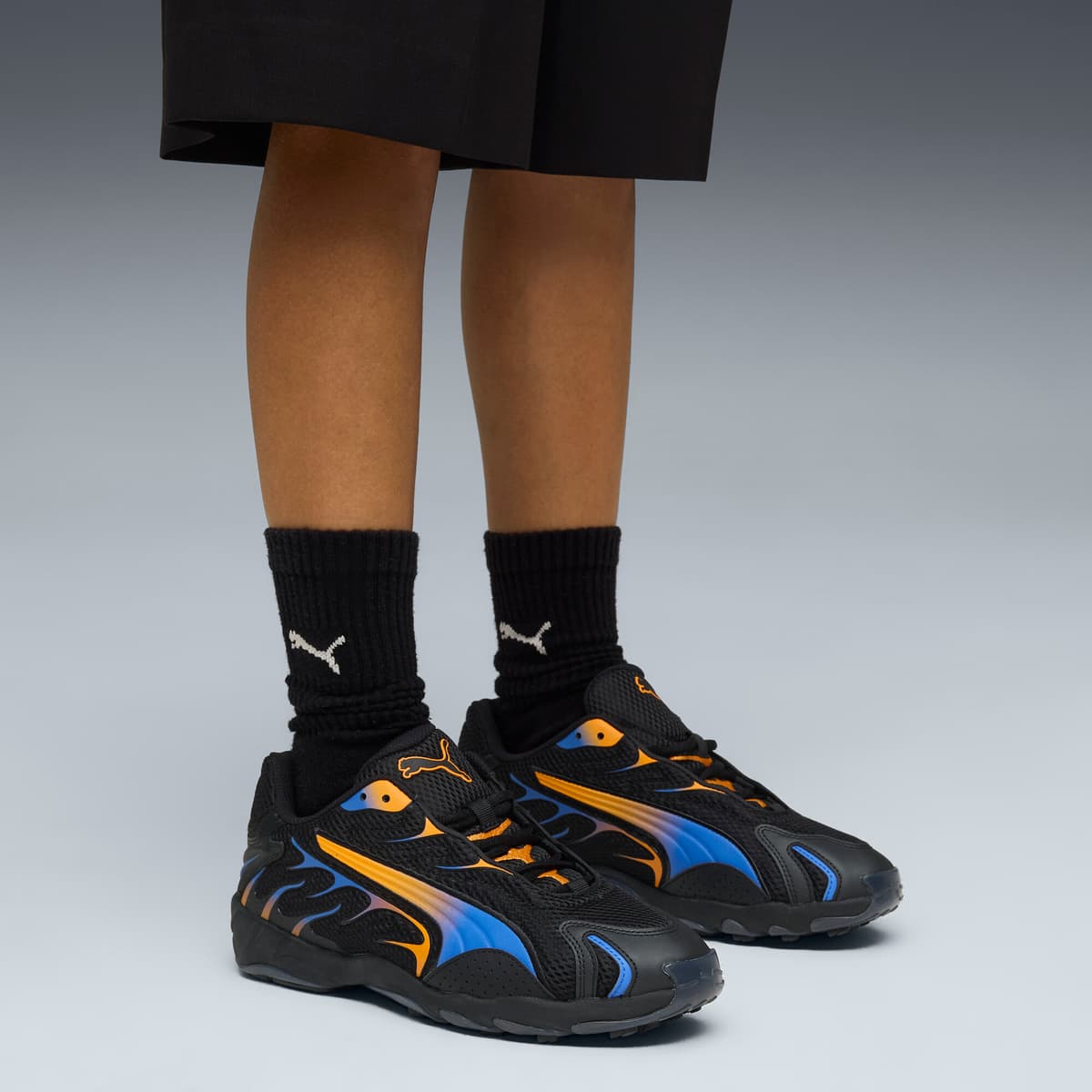 PUMA Inhale uniseks sneakers, Zwart/Oranje, Maat 46 thumbnail 8